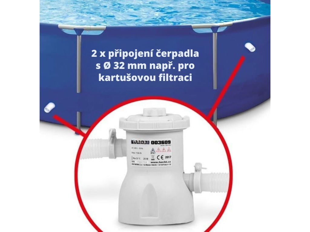 Nadzemní bazén s ocelovou konstrukcí Hecht BLUESEA 3,6 x 0,76 m 3690 1